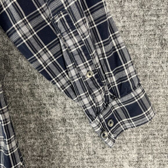 Eddie Bauer Shirt Mens Medium Plaid Relaxed Fit Career Everyday Button-Down Top - Picture 6 of 12